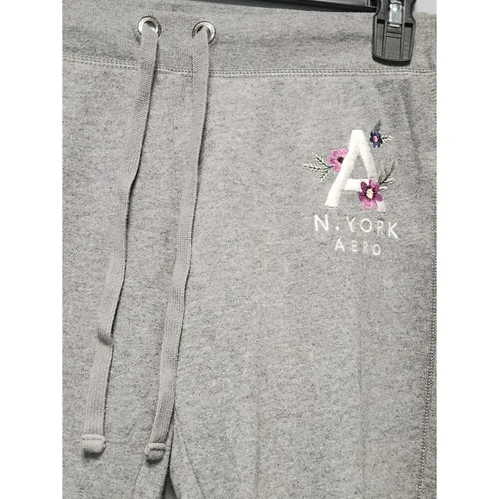 Aeropostale Womens S Floral Embroidered Joggers Sweatpants 2000s Vintage Y2K - Picture 2 of 10